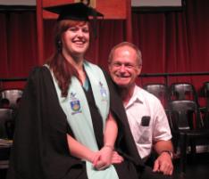 PhotoID:8407, Kathryn with proud father Associate Professor Col Greensill