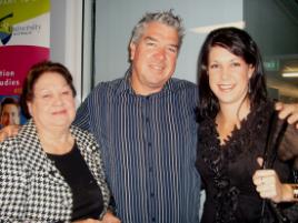 PhotoID:9170, Peggy, David and Sarah Watson at the Award and Prizes Ceremony in Bundaberg last week.