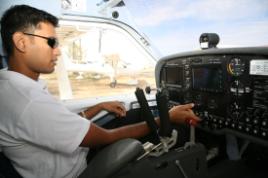 PhotoID:6568, Recent Bachelor of Aviation graduate Nasir Abdul is now employed as an aircraft manufacturing analyst with Jabiru Aircraft Pty Ltd.