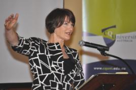 PhotoID:8011, ABC TV's Compass host Geraldine Doogue was the keynote speaker at the Social Inclusion Symposium.