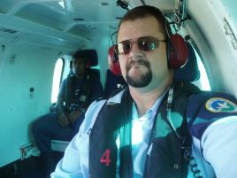 PhotoID:5975, Lorne in his Federal Police days, flying into the Solomon Islands in relation to Fraud and Corruption Investigations at a plantation