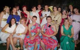 PhotoID:4446, CQU Gladstone students at the inaugural GUESS toga party