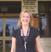 PhotoID:5072, Caption: Katrine Ollis, pictured outside Charleville Hospital, is one of 3 of the hospital's registered nurses now enrolled to study midwifery.