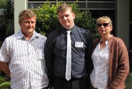 PhotoID:7345, Mark Zwisler (centre) enjoys the company of his parents Zach and Sandy Zwisler at the Conference.