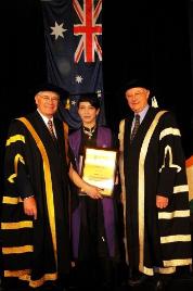 PhotoID:6375, Melanie with the Chancellor and Vice-Chancellor