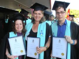 PhotoID:12274, Social Work graduates Angela Atherton, Sally Banks and Daniel Wallace