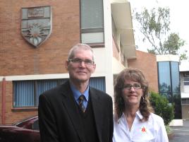 PhotoID:9471, Phil and Jan visit CQUniversity as they look forward to Graduation