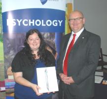 PhotoID:11570, Professor Andy Bridges presents Stephanie Brugmans with her iPad prize