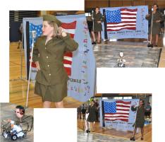 PhotoID:12746, The Boogie Woogie Bugle Girls dance along with their robots entered in the dance category