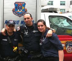 PhotoID:13118, Janelle Norton with NYC paramedics