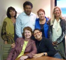 PhotoID:13554,  Among those looking forward to developing the new Network are Prof Terry Dunbar, Dr Asmi Wood, Prof Bronwyn Fredericks, Prof Pat Dudgeon (Back); A/Prof Maggie Walter, Prof Aileen Moreton-Robinson (Front) 