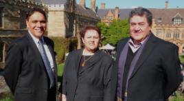 PhotoID:12626, University of Sydney's Professor Shane Houston, CQUniversity's Professor Bronwyn Fredericks and Te Whare Wananga o Awanuiarangi Indigenous University's Professor Graham Hingangaroa Smith