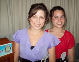 PhotoID:13154, Rotary Club of Mackay North Scholarship recipients Tiarna Burgess (left) and Sylvia Doyle